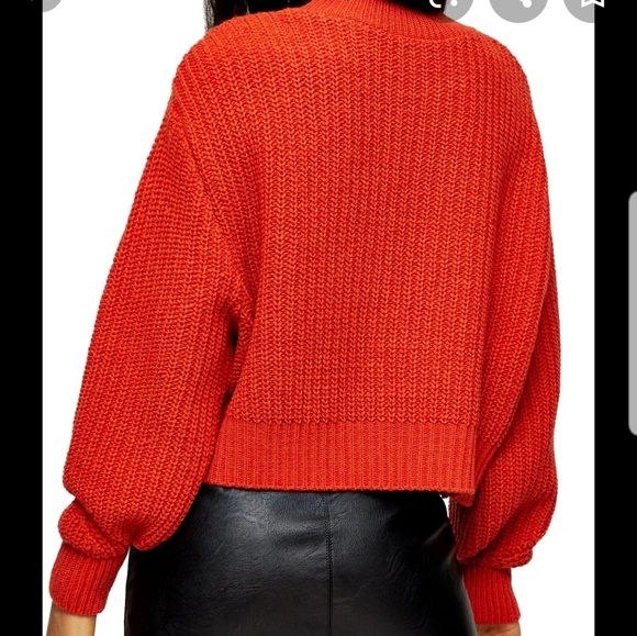Topshop Ladder Wool Mix Cropped Sweater SZ S NWT - Picture 2 of 10